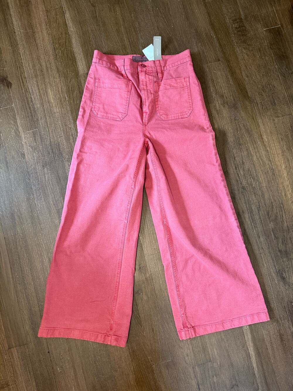J.Crew Point Sur High Rise Cropped Wide Leg Patch Pocket Pant